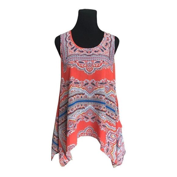 Fifteen Twenty 100% Silk Multi-Colored Tunic Top - Sleeveless - Picture 8 of 8